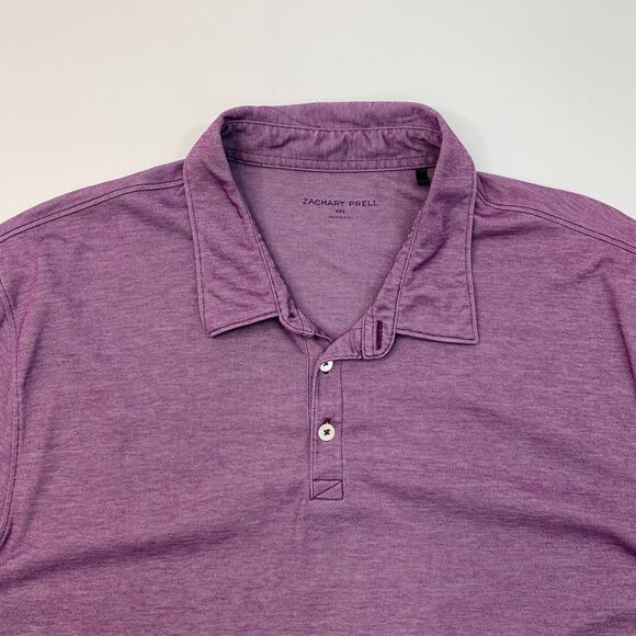 Zachary Prell Polo Shirt Mens XXL 2XL Crocus Short Sleeve Pima Cotton Blend Golf - Picture 3 of 9